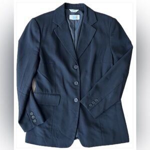 Talbots Vintage Size 2 Petites Black Wool Blazer / Jacket